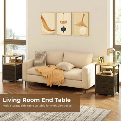 Pair of Dual-Drawer Nightstands