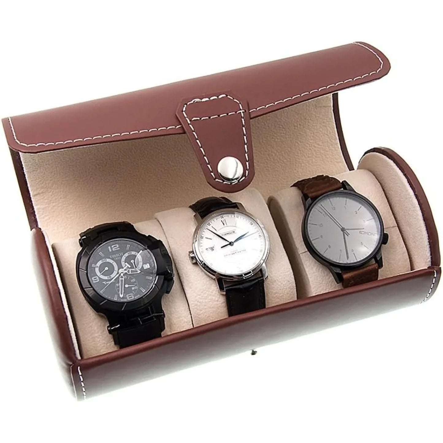Travel Watch Organizer Watches Case Leatherette Roll