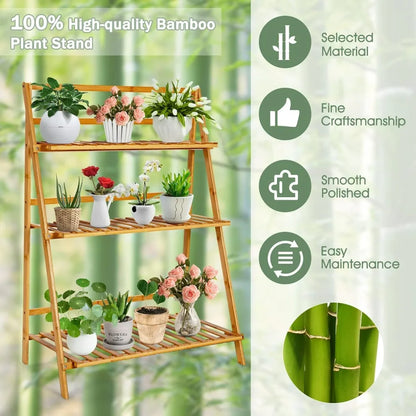 Plant Stand Foldable Multifunctional Flower Display Rack
