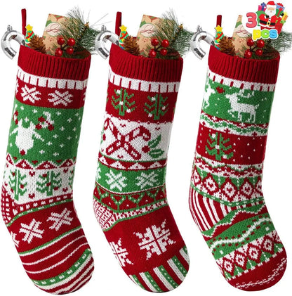18” Christmas Stockings Large Size Rustic Cable