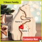 Personalized Custom Bear Family Wooden Puzzle Figurines