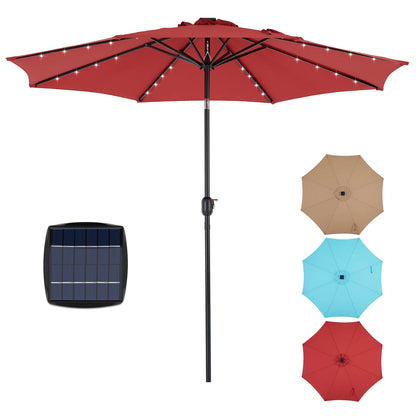 Solar Patio Umbrella with 32 LED Lights