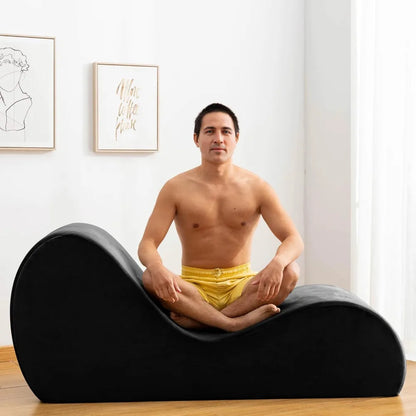 Velvet Lounge Chair for Stretching & Relaxation