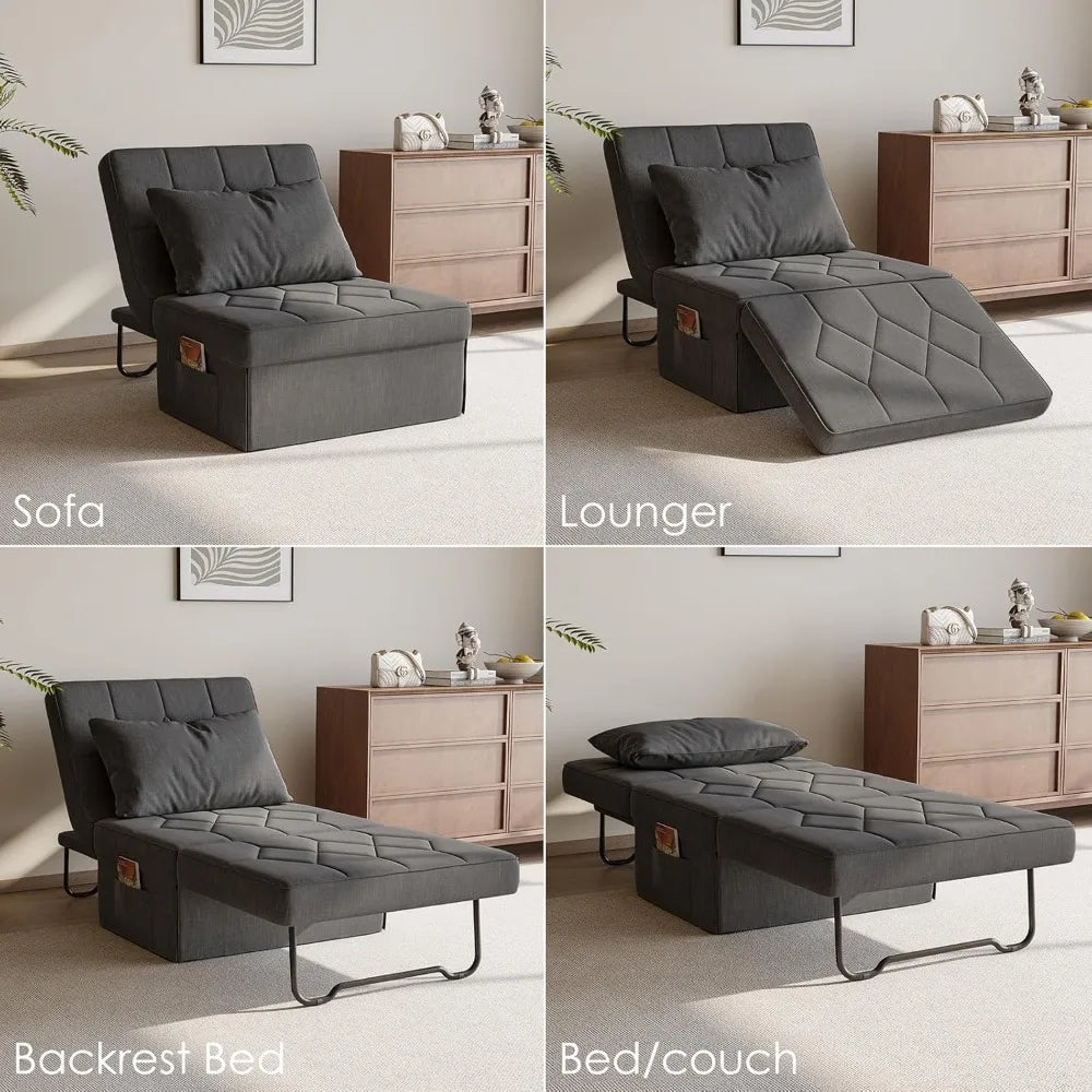 4-in-1 Sofa Bed Sleeper Chair Convertible Futon