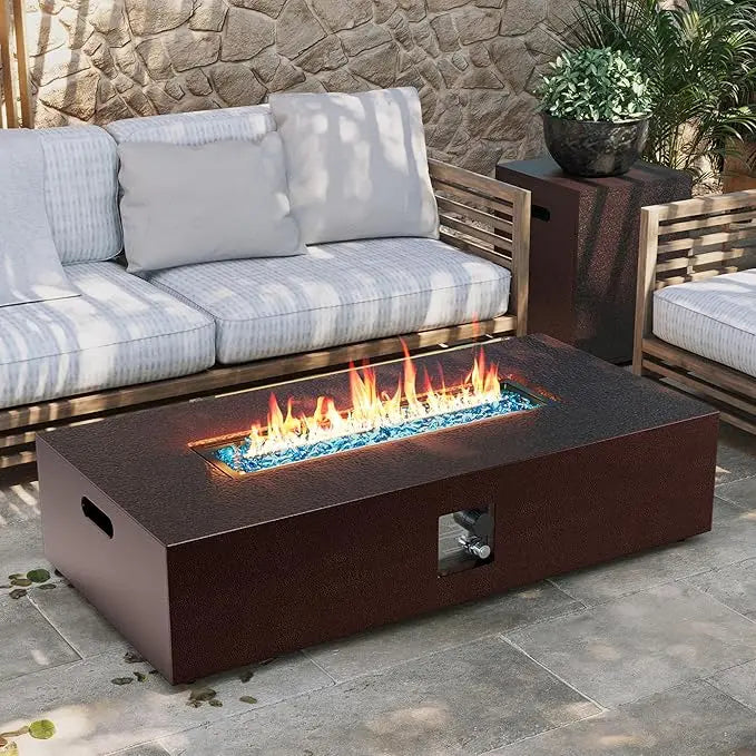 56" Outdoor Propane Gas Fire Pit Table