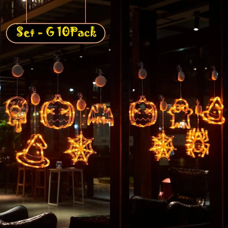 Halloween LED Sucker Lamp Window Hanging Decorations
