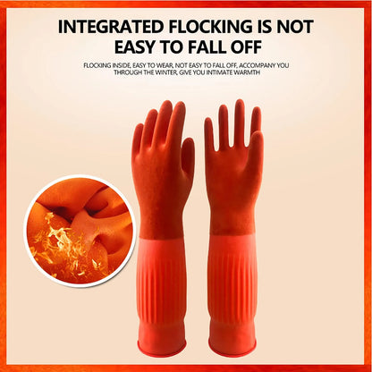 1 Pair S/M/L Flexible Long Rubber Clean Gloves