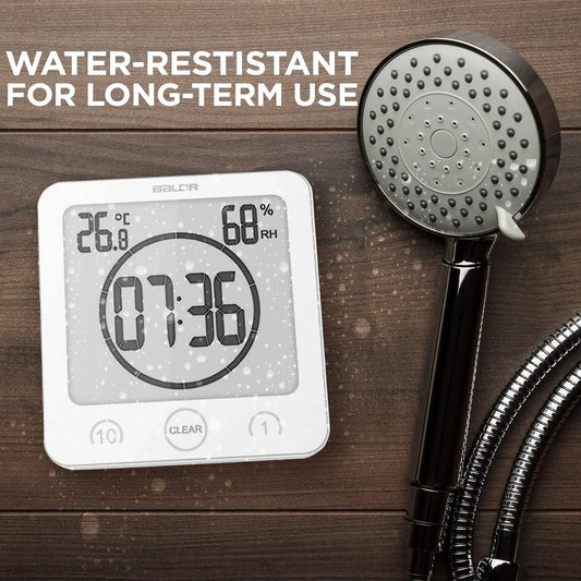 Bathroom Digital Clock Waterproof Shower Timer