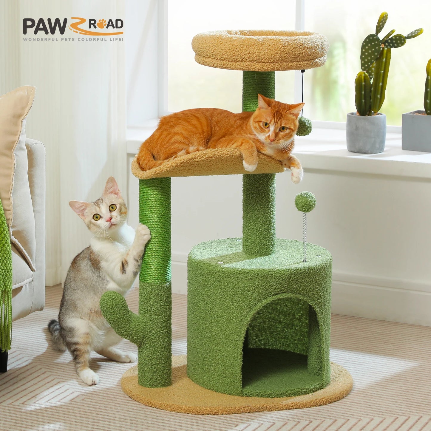 Small Flower Cat Tree for Indoor Cats