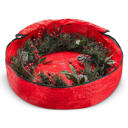 Christmas Wreath Storage Bag Thickened Handle, Zipper