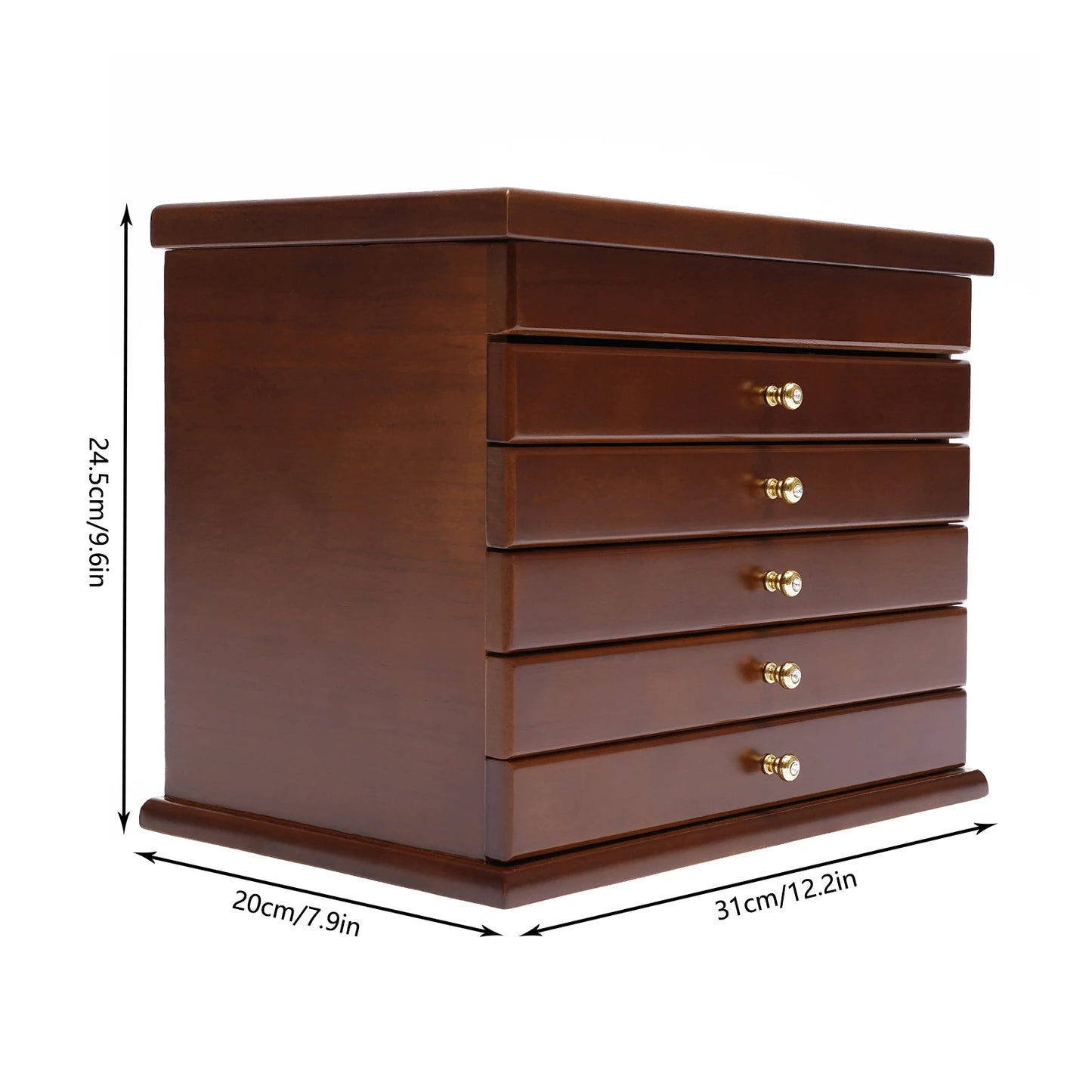 6-Layer Gem Case Organizer with Pull-out Drawers