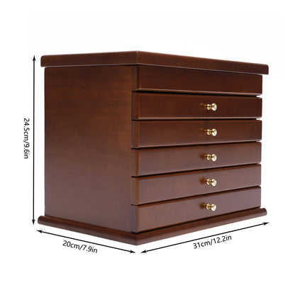 6-Layer Gem Case Organizer with Pull-out Drawers