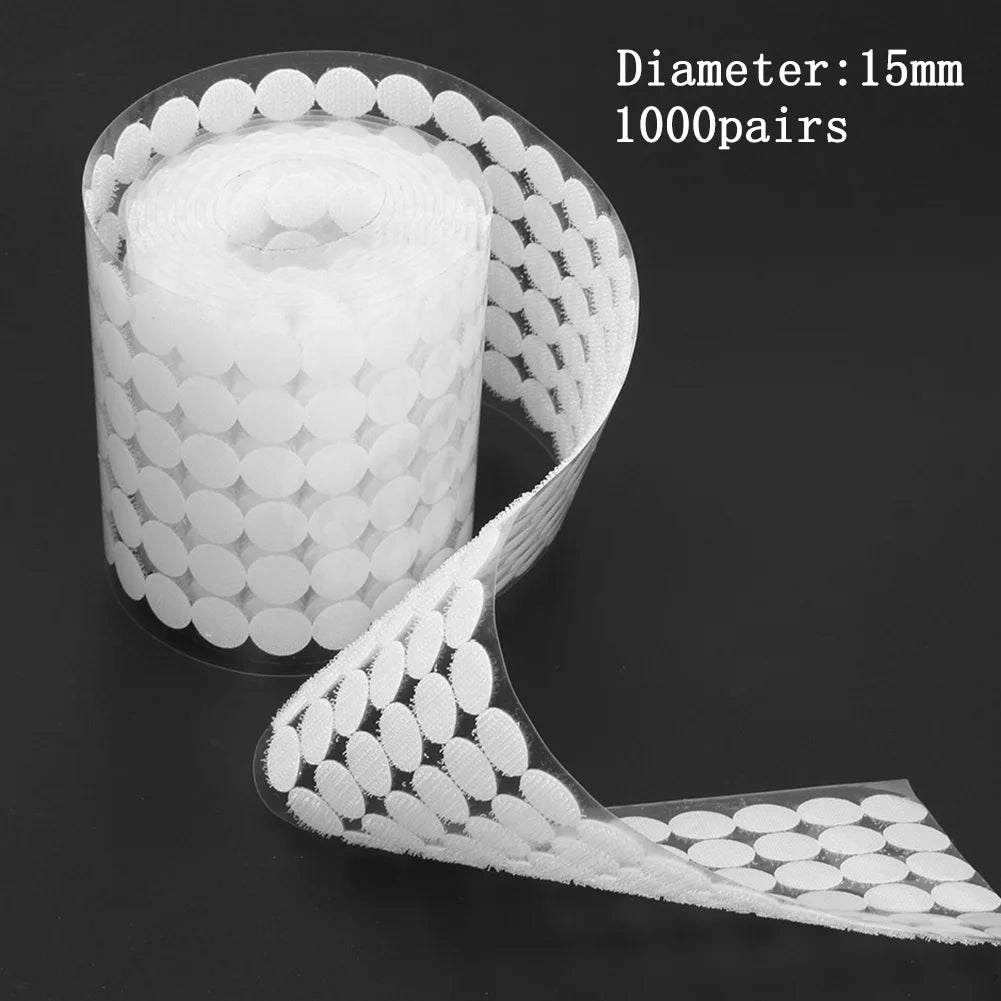 1000 Pairs Double-sided Adhesive Fastener Tape