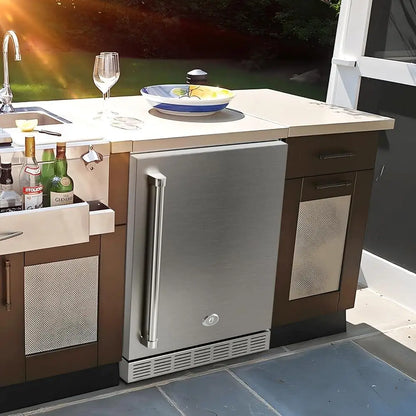 Outdoor Refrigerator Stainless Steel Beverage Cooler