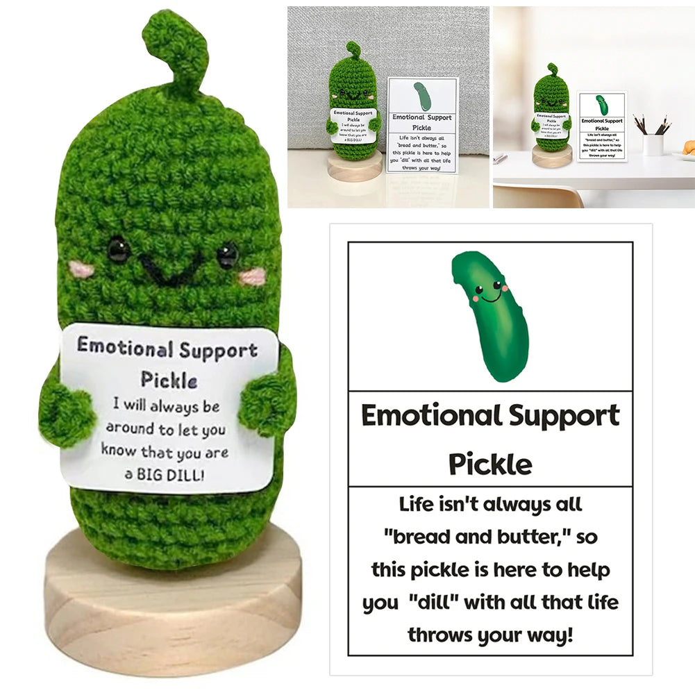 Cute Handwoven Ornaments with Wooden Base Christmas