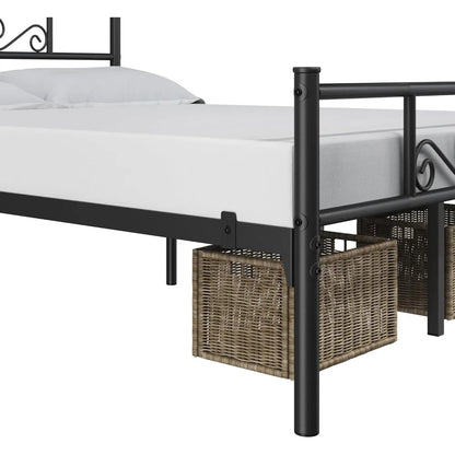 Queen Size 13" Black Metal Bed Frame