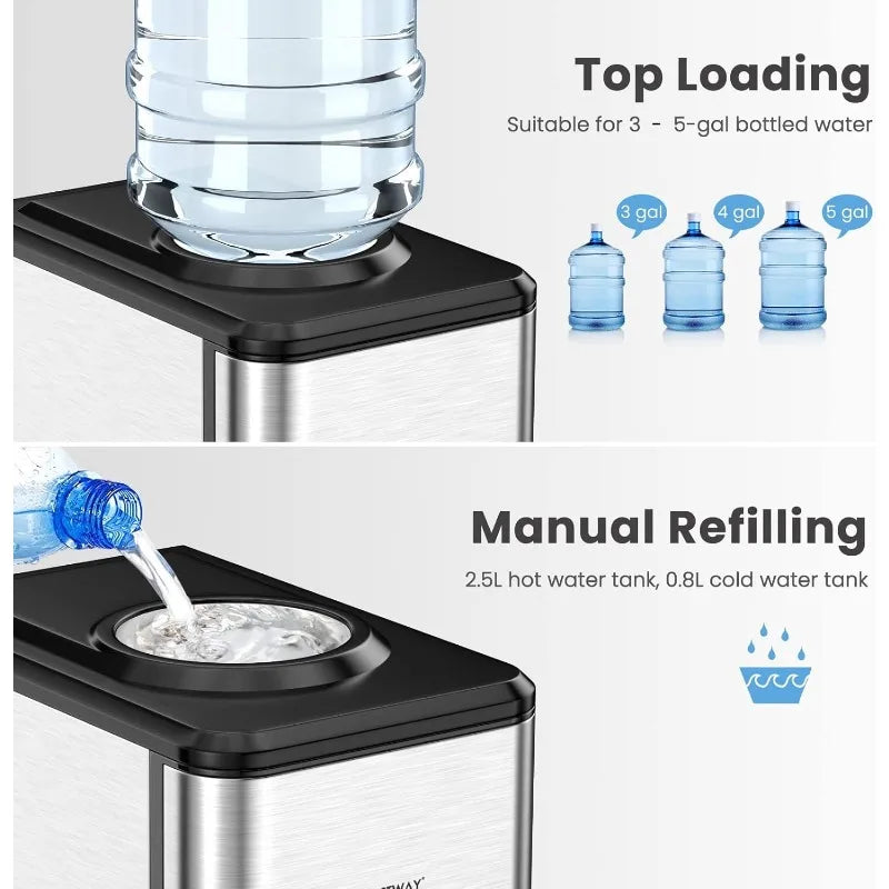 3-in-1 Countertop Water Dispenser with Ice Maker