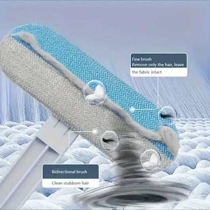 Durable Long-Handle Pet Hair Remover Brush