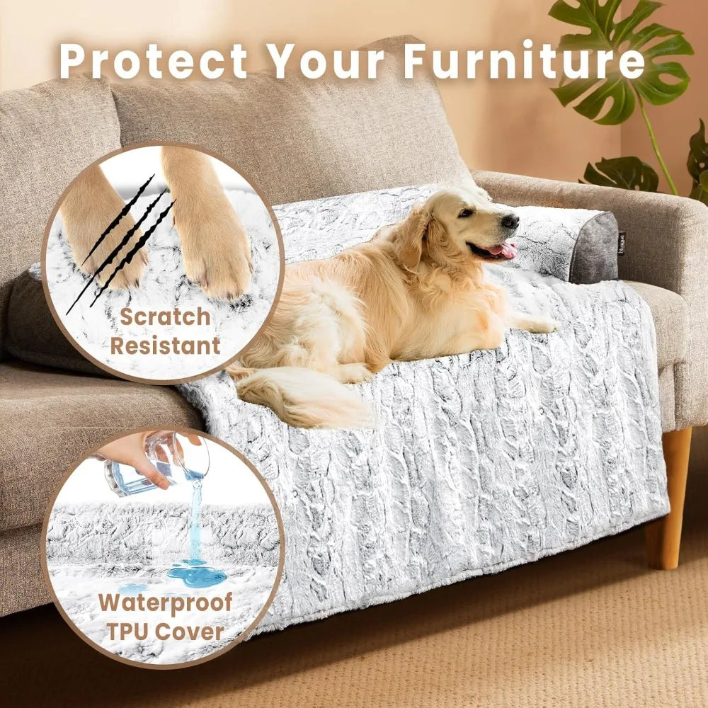 Calming large dog bed for couch washable