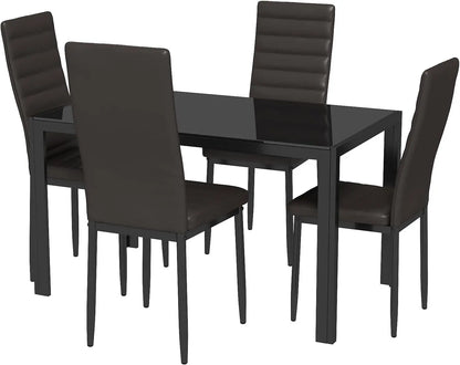 Modern Kitchen and Chairs Table Set for 4