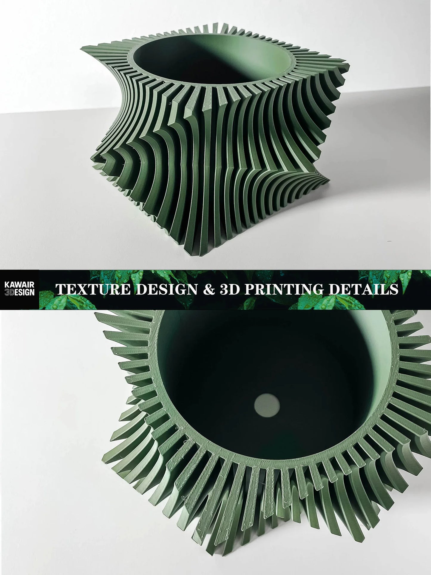 3D Printed Plant Pot Home Use Biodegradable