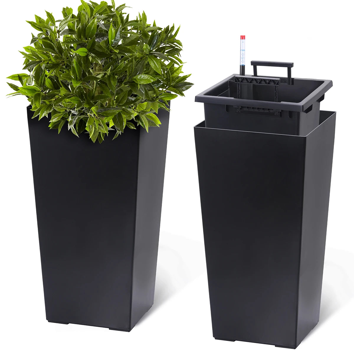 Planters with Drainage Holes ＆ Monitor Water Level