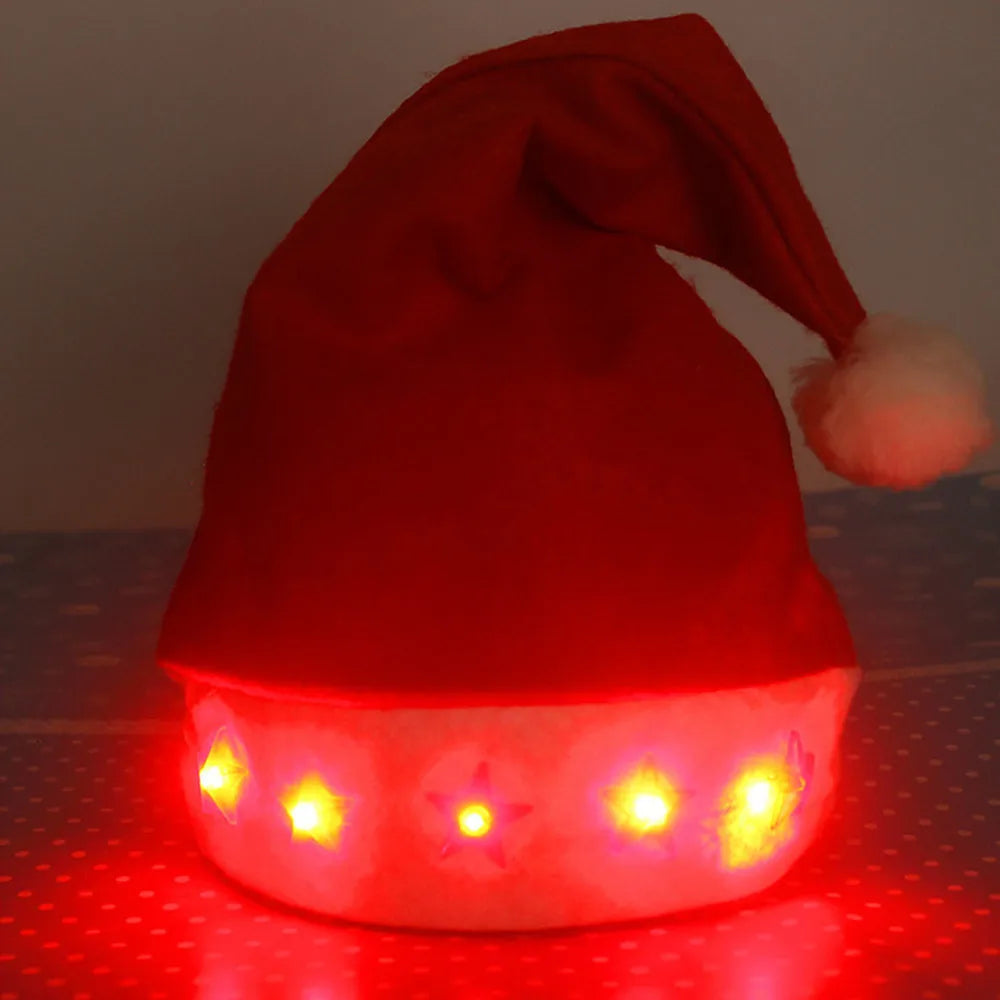 Santa's 2025 Red LED Christmas Hat Surprise