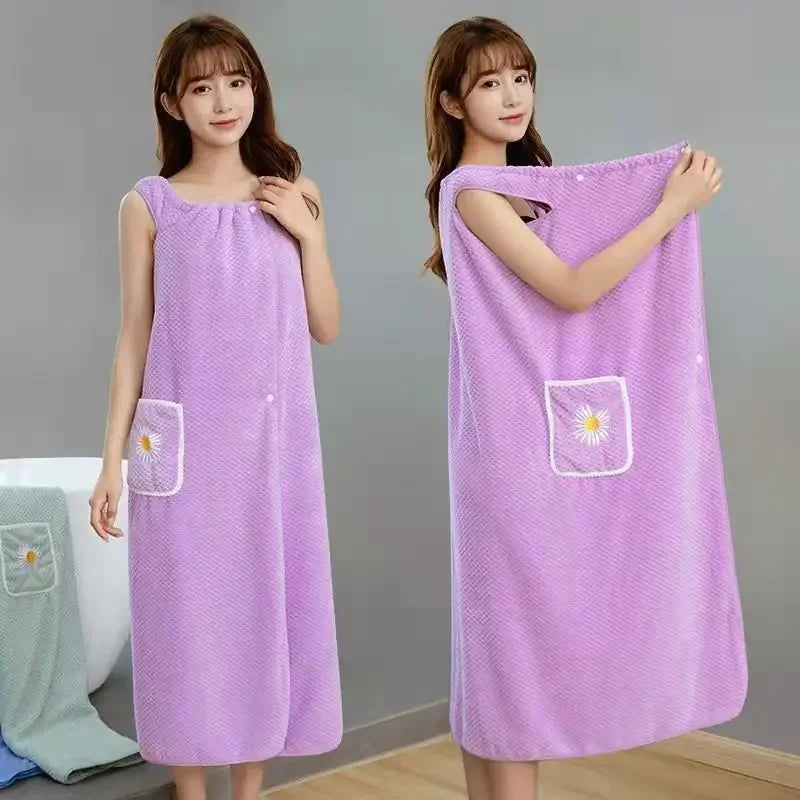 Household Women Adult Wearable Wrap Bath Towel