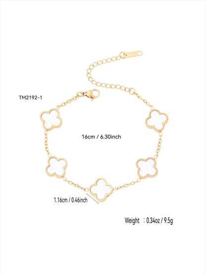 Fashionably Simple Four-Leaf Clover Stainless Steel