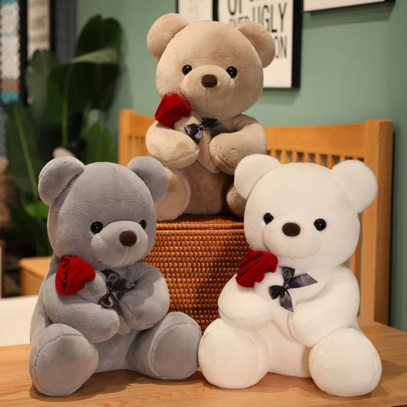 Teddy Bear with Rose for Mother's Day