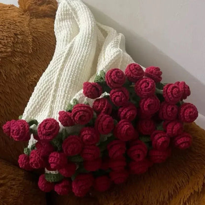 DIY Crochet Blanket for Bouquet of Roses