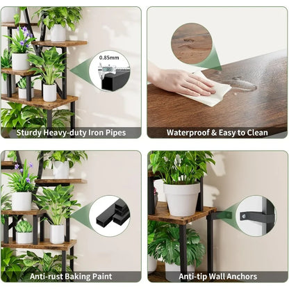 Plant Stand Indoor with Multiple Grow Lights