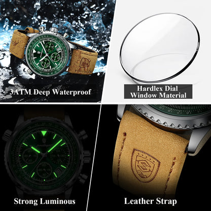 Luxury Man Watch Quartz Waterproof Luminous Dial