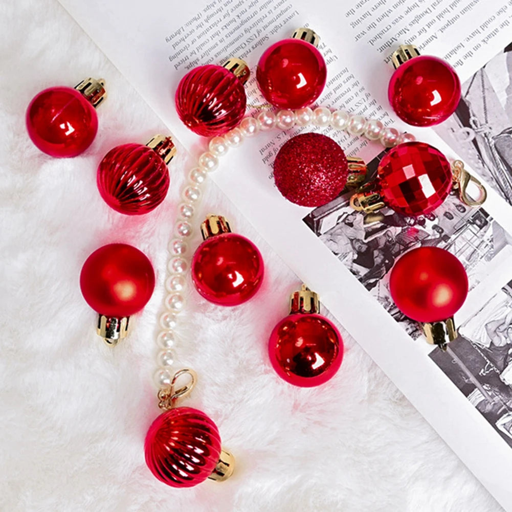 36pcs Plating Glossy 3cm Decorative Christmas Balls