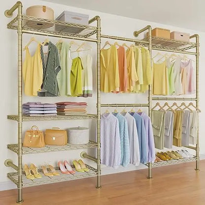 Heavy duty clothes rack for hanging clothes