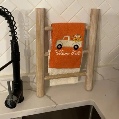 Wooden Towel Rack, Wooden Ladder Home Decoration