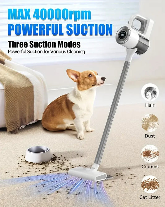 2-in-1 Cordless Vacuum 3-Speed, Long Runtime