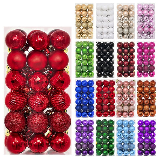 36pcs Plating Glossy 3cm Decorative Christmas Balls