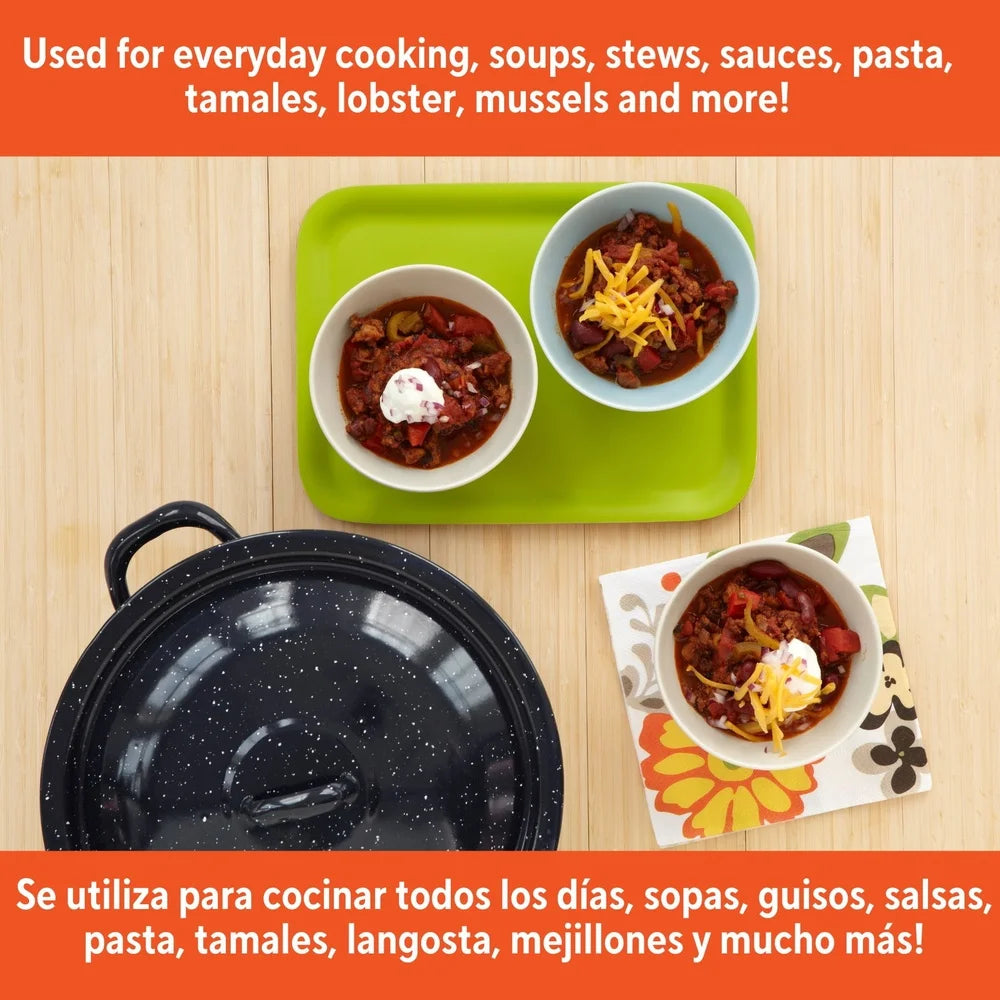 Enamel Soup Stews Cooking with Double Handles