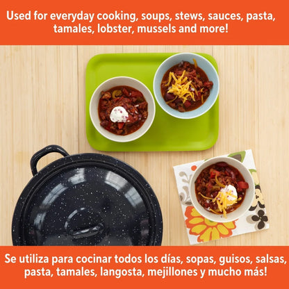 Enamel Soup Stews Cooking with Double Handles