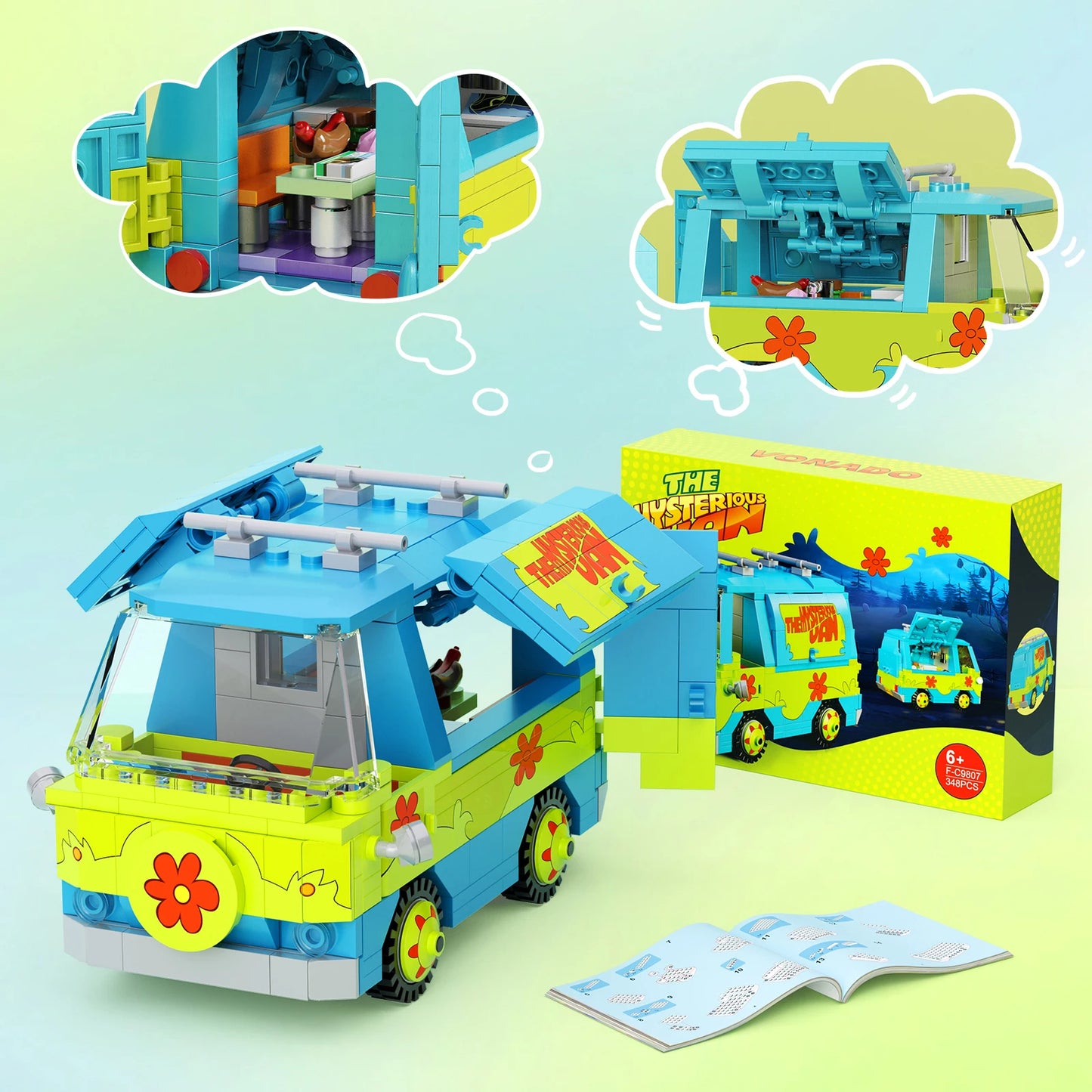 Scooby Doo Mystery Machine Panel Van Building Blocks
