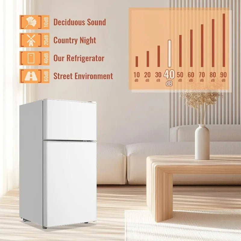 2.4 Cu.ft Mini Fridge Separate Freezer Adjustable