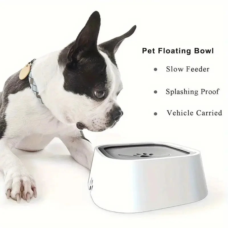 Spill-Proof Pet Water Bowl Floating Filter
