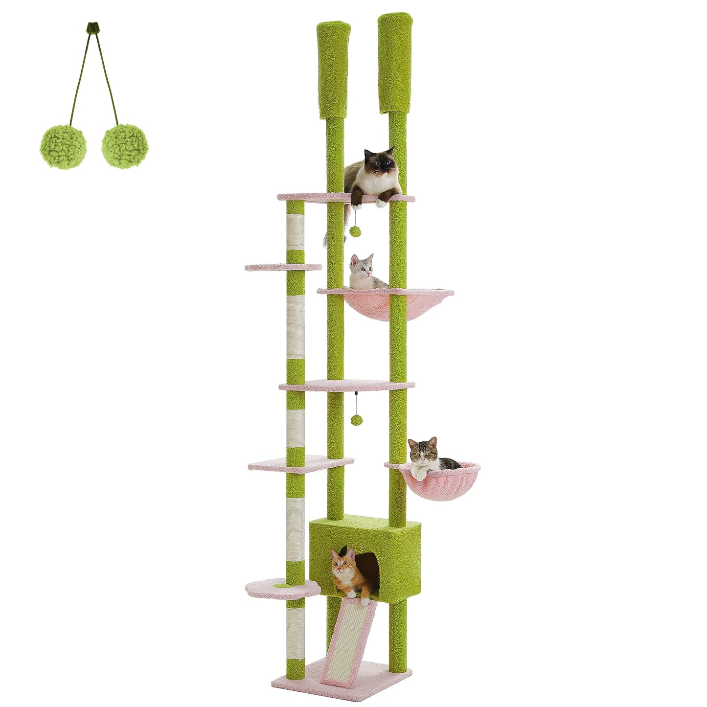 Cactus Cat Tree Floor to Ceiling Tower