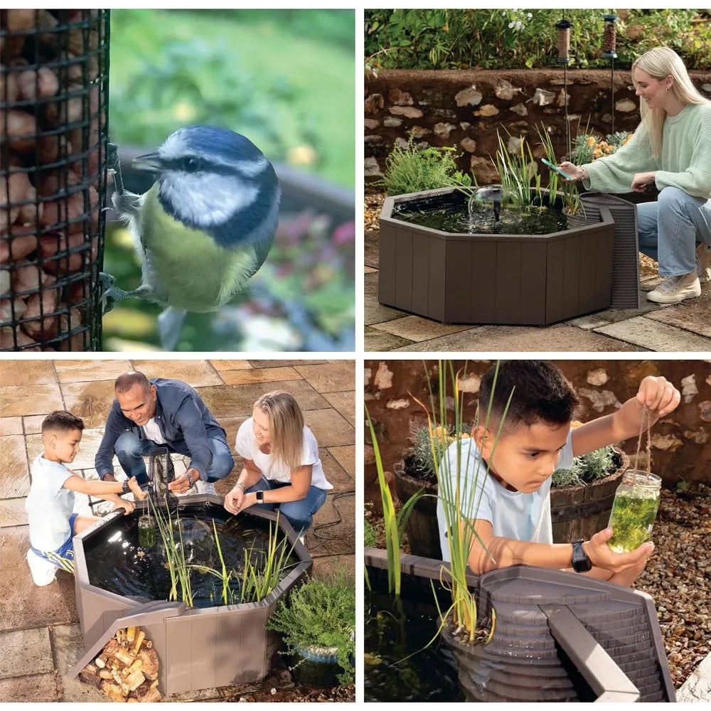 No Dig Nature Pond Structure, Liner, Fountain Pump