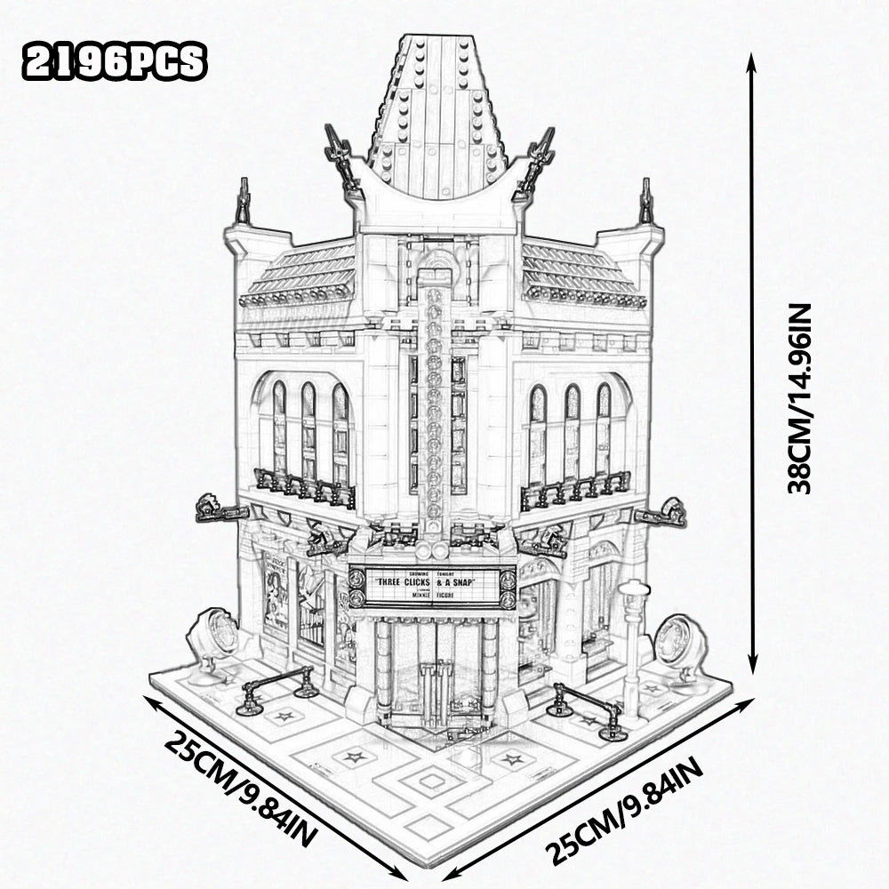 Downtown Street View House Model Building Blocks