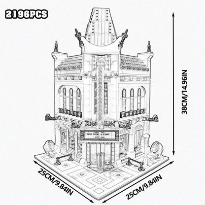 Downtown Street View House Model Building Blocks