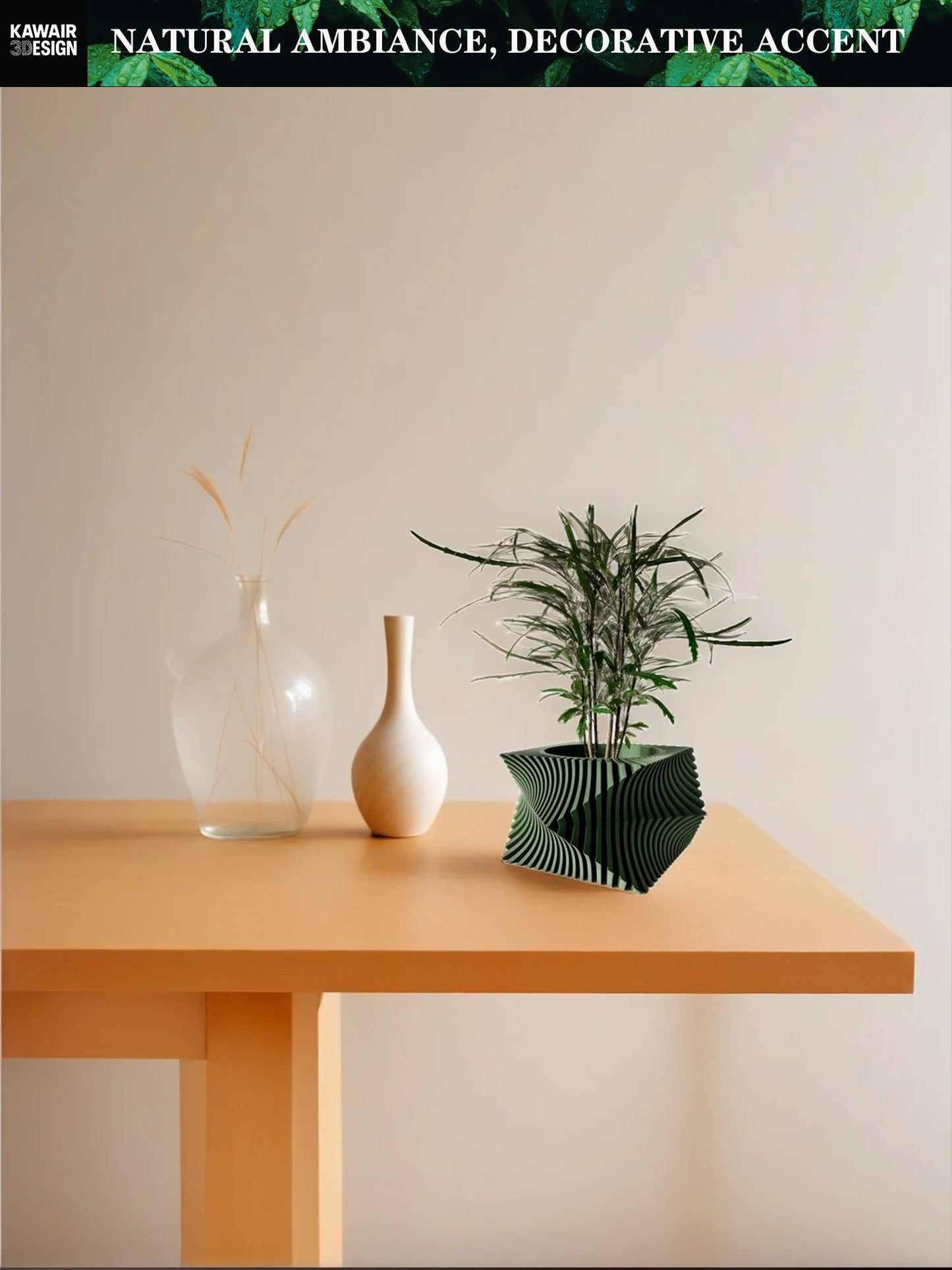 3D Printed Plant Pot Home Use Biodegradable