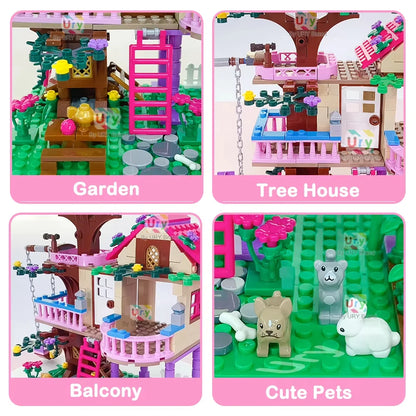Summer Holiday Villa Blocks Sets with Figures
