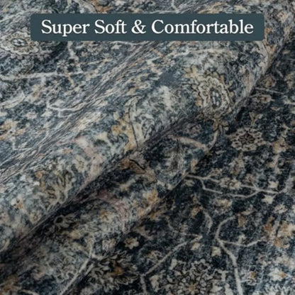 Washable Area Rug 8x10 Vintage Distressed Rugs